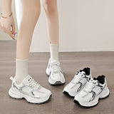 Yeknu  Versatile platform spring new fashion casual sports shoes women breathable ultra-light running dad shoes