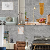 Yeknu  Linen Peel and Stick Wallpaper Grasscloth Self Adhesive Contact Paper Waterproof Textured Wall Paper for Wall Sticker Home Decor