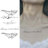Yeknu  Whale, lasting 1-2 weeks waterproof, temporary tattoo stickers, realistic semi-permanent fake tattoos for the back