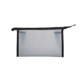 Yeknu  Transparent Mesh Makeup Bag Travel Toiletry Organizer Dual Color Waterproof Large Capacity Cosmetic Case Toiletry Storage Bag