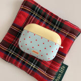 Yeknu  Simple Color Blocking Wave Point Suitable For AirPods 3 Headphone Case, New Apple wireless Bluetooth Third-Generation AirPods 2