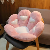 Yeknu Lovely Plush Cat Paw Seat Cushion Soft Comfortable Plush Waist Support Chair Cushion Cute Office Chair Cushion Birthday Present