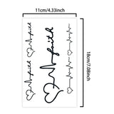 Yeknu  Sentence and Heart, 1Pcs Waterproof Temporary Tattoo Stickers, Long-lasting Waterproof for One to Two Weeks, Suitable For Arm,