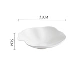 Yeknu  1pc Japanese style Creative White Heteromorphic Shell Dining Plate Home Kitchen Restaurant Supplies Steak Salad Fruit Bowl
