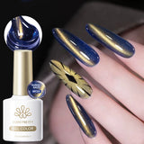 Yeknu  10ml  Aurora Blue Tears Cat Magnetic Eye Gel Polish Arctic Blue Crystal Varnish Shine Glitter Nail Art Manicure