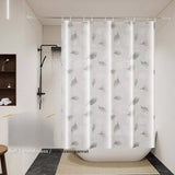 Yeknu  Transparent Waterproof Shower Curtain Bathroom Translucent Partition Curtain Easy Clean Wipe Mildew Proof Curtains with Hooks