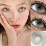 Yeknu  New Natural Lenses Gray Lenses 1 Pair Color Eye Contacts Blue Pupils Korean Style y2k Lenses Big Eyes Colorcon