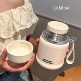 Yeknu  620ml Fashion Stainless Steel 316 Braised Flask Portable Thermal Lunch Box Stew Beaker Adult Students Vacuum Flask Travel Tumble