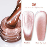 Yeknu  Gold Reflective Moonlight Gel Nail Polish Cat Magnetic Aurora Spar Glitter Semi-Permanant Varnish Nail Art Magnetic