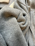 Yeknu  Women Grey Hoodie Cardigan Sweater Vintage 2000s Jumper Knitwear Sweatshits Long Sleeves Oversize Cashmere Sweater Autumn