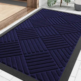 Yeknu  Olanly Front Door Mat Outside Entrance Heavy Duty Sturdy Natural Rubber Doormat Non-Slip Low Profile Floor Mat For Entryway