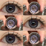 Yeknu  Purple Korean Contact Lenses Prescription Myopia Beauty Pupils Cosmetic Contacts Natural Color Lenses Eye Yearly Use