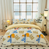 Yeknu  Single duvet cover Printed red quilt cover Thickened plant-cashmere cartoon multicolored bed cover 220x240 double bedding