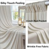 Yeknu  Wrinkle Free Backdrop Curtains for Parties, 1 Panel Polyester Backdrop Drapes for Wedding Birthday Party Photography Background
