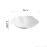 Yeknu  1pc Japanese style Creative White Heteromorphic Shell Dining Plate Home Kitchen Restaurant Supplies Steak Salad Fruit Bowl