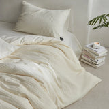 Yeknu High-quality Seersucker 100% Cotton Bedding Set Soft Skin-friendly Washed Duvet Cover Set with Sheets Comfortable Quilt Covers