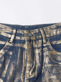 Yeknu PU Jeans Woman 2024 New Winter Fashion High Waisted Jeans Womens Street Casual Loose Baggy Denim Pants Women Bottoms