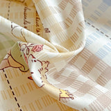 Yeknu  100% Pure Cotton Grid Pattern Bedding Set Skin Friendly Bedsheet Duvet Cover 2 Pillowcases Double Bedclothes for Home Dormitory