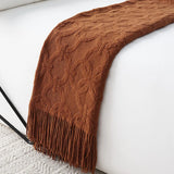 Yeknu  Nordic Knit Bed Runner  Soft Textile Bed Flag & Sofa Decorative Throw for Home Styling & Cozy Accent