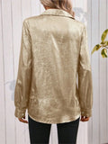 Yeknu  Spring Autumn Gold Shirt Women Fashion Long Sleeve Ladies Blouses Casual Loose Korean Style Woman Shirts Blouse