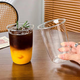 Yeknu  Cold Coffee Cups  Aesthetic Glass Cup Water Bottle Glasses for Drink Decorative Drinkware Cold Coffee Mug Cocktail Glass