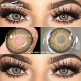 Yeknu  2pcs Colored Contacts Lenses for Eyes Fashion Blue Contact Lens Brown Lenses Gray Pupils Yearly Cosmetic Green Contacts
