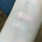 Yeknu  2-color Glitter Eyeshadow Water Light Broken Feeling Long Lasting Waterproof Eyeshadow Pearlescent Glitter Highlighter Makeup