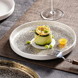 Yeknu  Creative Gradual Starry Sky Plates, Light Luxury Ceramic European Home Restaurant Kitchen Supplies Steak Western Food Plate, 1Pc