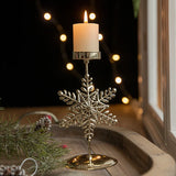 Yeknu  Retro Christmas Wrought Iron Candlestick Star Elk Christmas Tree Candle Holder Merry Christmas New Year Table Ornaments