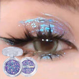 Yeknu  Multi Color Monochrome Glitter Eyeshadow Mermaid Shimmer Waterproof Compact Portable Vegan Certified Easy Blend