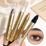 Yeknu  Lazy dual-ended pearlescent eyeshadow pencil waterproof glitter eyeshadow stick contour brightening silky eyeshadow pencil