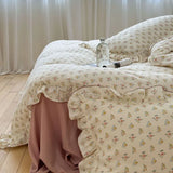 Yeknu  Pure Cotton Printed Double-Layer Yarn Quilt Cover Luxury Nude Sleeping Duvet Cover for Kids Adults Single Double Size Bedding