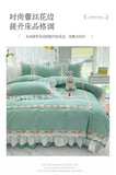 Yeknu Princess Style Korean Bed Skirt Bed Sheet Embroidered Ruffle Lace Quilt Cover Ins Bedding For Girls Luxury Home Textiles