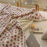 Yeknu  Retro Jacquard  Blended Cover Blanket Multifunctional Sofa Nap Blanket Thick Blanket