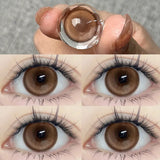 Yeknu  Colored Contact Lenses for Eyes Brown High Quality Lense with Degree Natural Beauty Eye Contacts Lenses Yearly 1 Pair