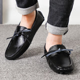 Yeknu  Spring Luxury Brand Loafers Soft Sole White Casual Shoes Designer Soft Leather Versatile Fashion Business Driving Leather Shoes