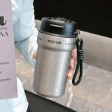 Yeknu  550ml Fashion Stainless Steel 316 Coffee Mug With Straw High Quality Leak-Proof Car Thermal Flask Large Capacity Travel Tumbler