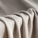 Yeknu 2025 new light luxury blanket living room nap sofa blanket bedside towel office aviation blanket paper pattern fish bone pattern