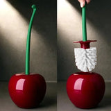 Yeknu 1pc Red Toilet Brush Creative Lovely Cherry Shape Lavatory Toilet Brush Holder Set Toilet Holder Bathroom Accessories