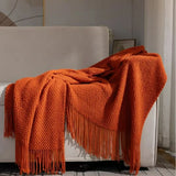 Yeknu 2025 new room tassel towel blanket sofa towel bedside blanket bedside flag hotel blanket