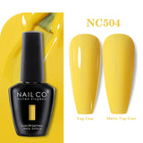 Yeknu  15ml Orange Color Nail Gel Polish Semi Permanent Red Pink Gellack Nail Art Salon Soak Off UV LED Glitter Nail Gel Varnish