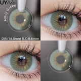 Yeknu  2PCS Colored Green Contact Lenses for Eyes Brown Natural Lenses Gray Pupils High Quality Eye Contacts for Women Makeup-New