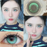 Yeknu  Halloween Cosplay Color Contact Lenses Cosplay Lens Anime Red Lenses Girl Tears Graduated Colored Lenses Makeup Eye Len