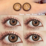 Yeknu  1 Pair Lenses Color Contact Lenses for Eyes Prescription Grey Korean Lenses Brown Natural Lenses