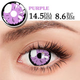 Yeknu  1 Pair Halloween Purple Colored Eye Contacts Anime y2k Color Lenses