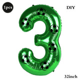 Yeknu  Soccer Birthday Party Decoration Multi Color Number 7 Balloon 32Inch 1 2 3 4 5 6 7 8 9 Digit Football Balloon Large Figure Golob