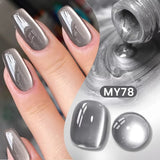 Yeknu  10ml Super Shining Reflective Cat Magnetic Gel Ultra Shine Glitter Red Silver Soak Off UV LED Gel Nail Art Varnish