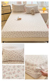 Yeknu Elastic Fitted Sheet Floral Style Bedsheet Soft Bed Cover Home Bed Linen Sheets drap de lit (Pillowcase Need Order)