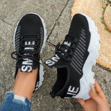 Yeknu  women's casual shoes fly-woven upper running tide Korean version large size sports casual