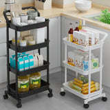 Yeknu  Small stroller home storage rack, floor to ceiling multi-layer crevice storage rack, kitchen, bathroom, living room storage and